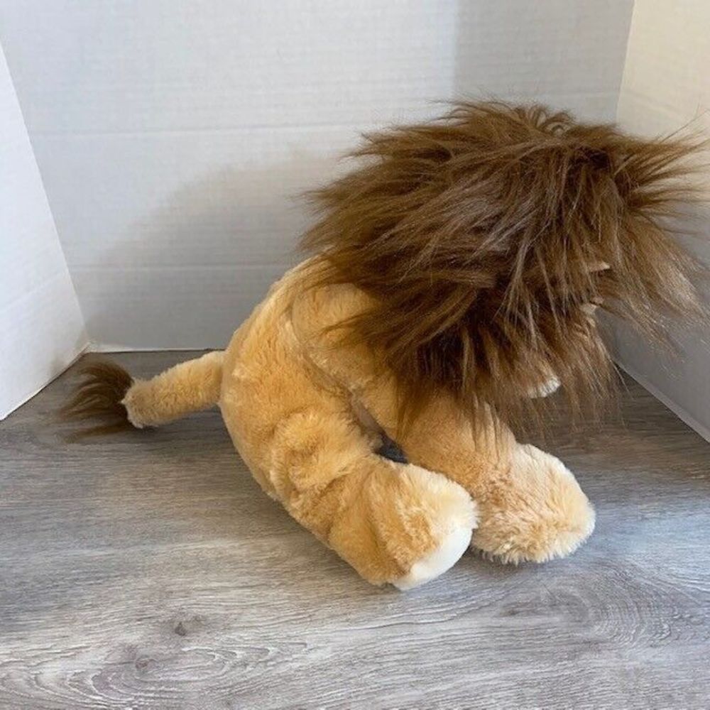 Hugfun International 12 inch Plush Sitting Lion Very Soft Floppy - Picture 4 of 6